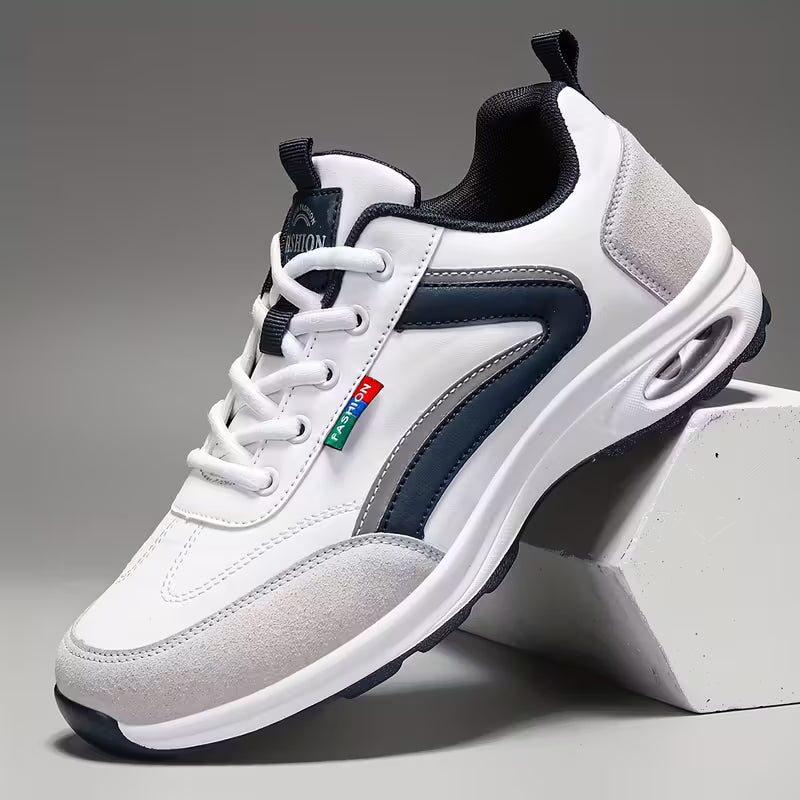 Men's Low-Top Sneakers with Rubber Sole & Traction Tread