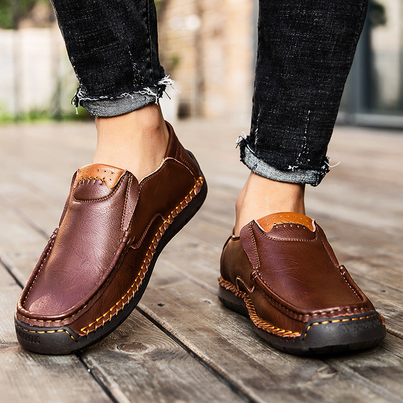 Men’s Orthopedic Leather Slip-On Sneakers