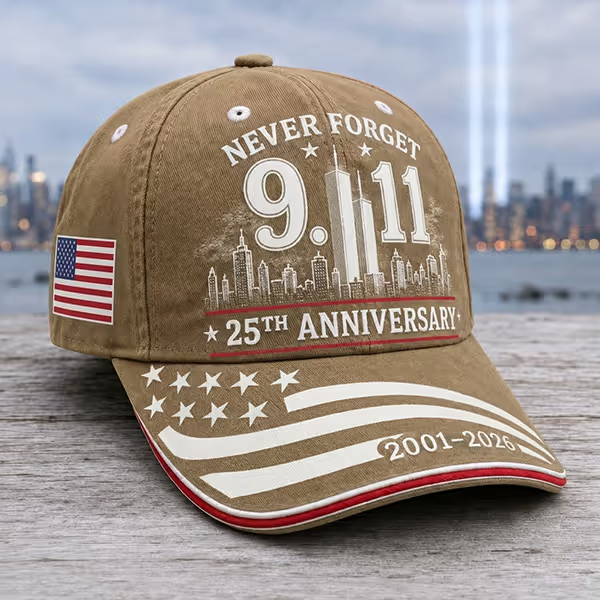 9/11 Never Forget 25th Anniversary Cap – Unisex Patriotic Memorial Hat🧢