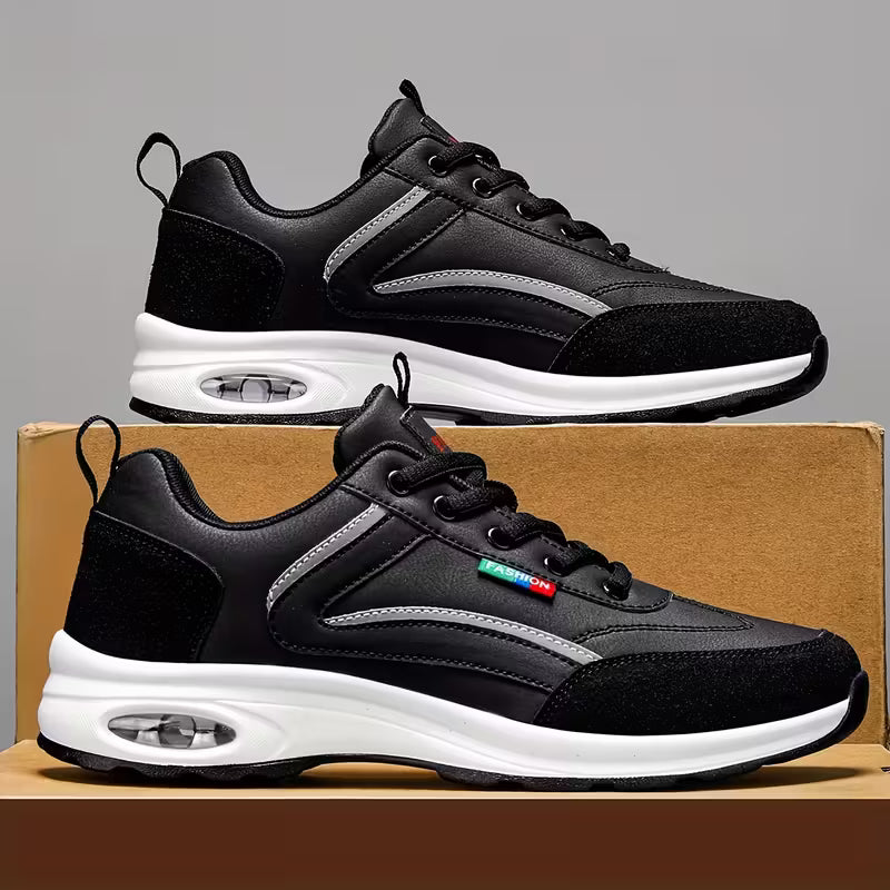 Men's Low-Top Sneakers with Rubber Sole & Traction Tread