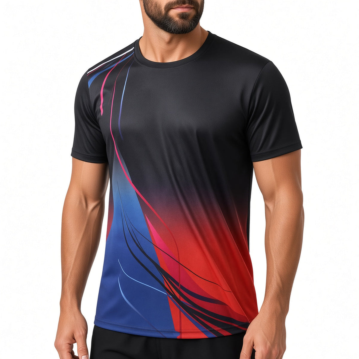 Men's Graphic Quick Dry Short Sleeve Sports TβShirt