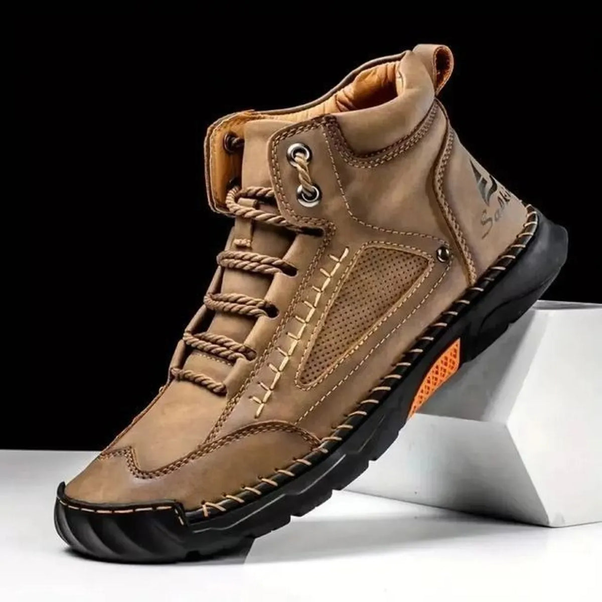 Men’s Waterproof Leather Boots with Arch Support
