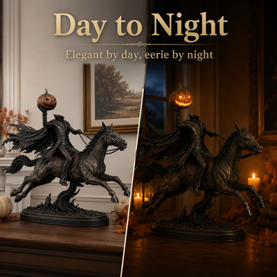Midnight Chase Headless Horseman Statue