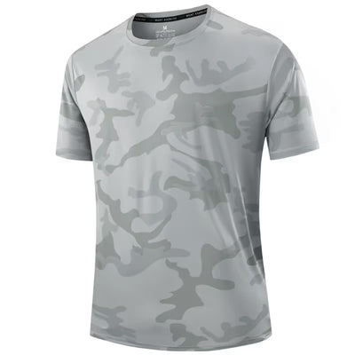 Men's Quick Dry Camo Sports T-Shirt – Moisture Wicking & Active Fit – Train in Style 💪