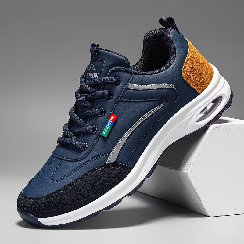 Men's Low-Top Sneakers with Rubber Sole & Traction Tread