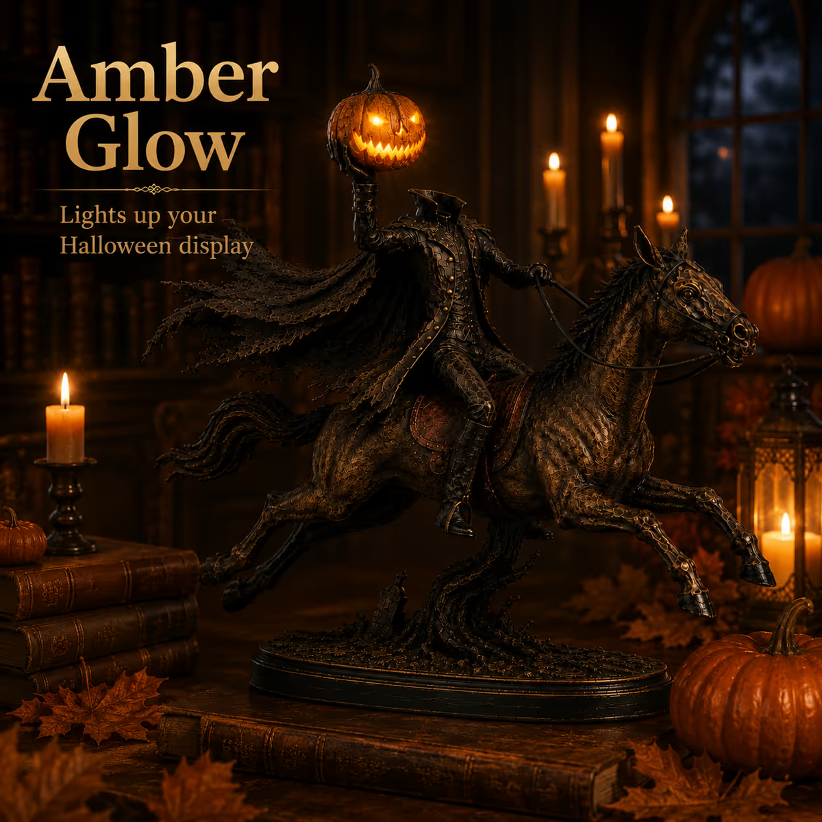 Midnight Chase Headless Horseman Statue