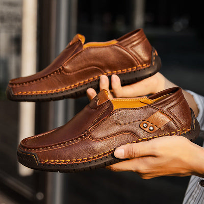 Men’s Orthopedic Leather Slip-On Sneakers