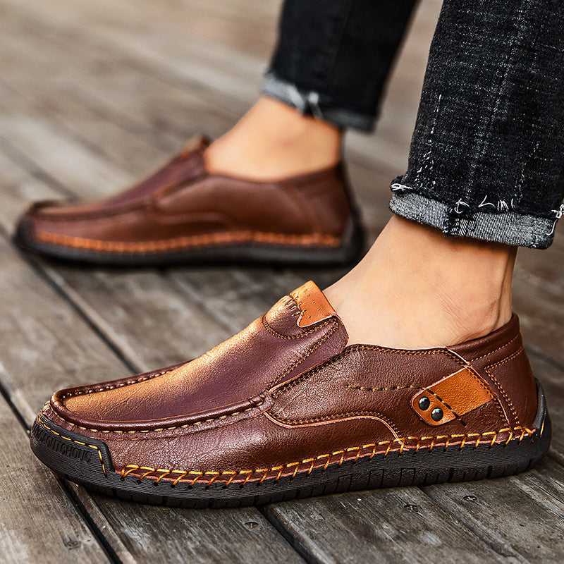 Men’s Orthopedic Leather Slip-On Sneakers
