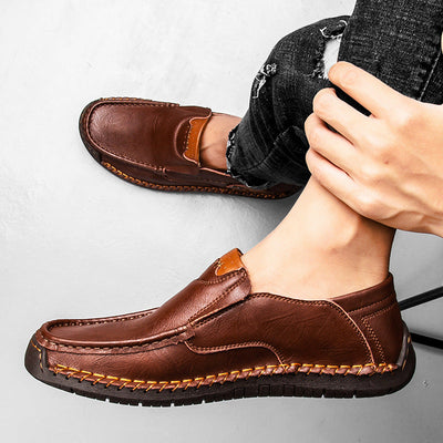 Men’s Orthopedic Leather Slip-On Sneakers