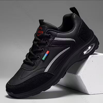 Men's Low-Top Sneakers with Rubber Sole & Traction Tread