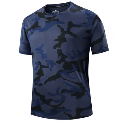 Men's Quick Dry Camo Sports T-Shirt – Moisture Wicking & Active Fit – Train in Style 💪