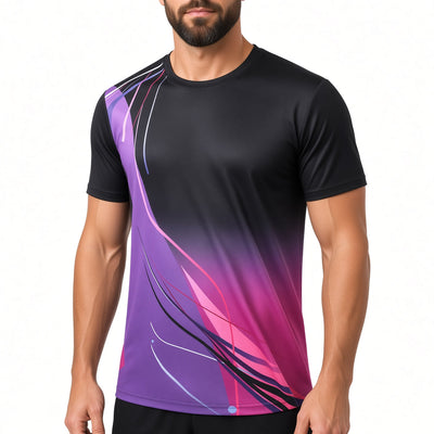 Men's Graphic Quick Dry Short Sleeve Sports T‑Shirt